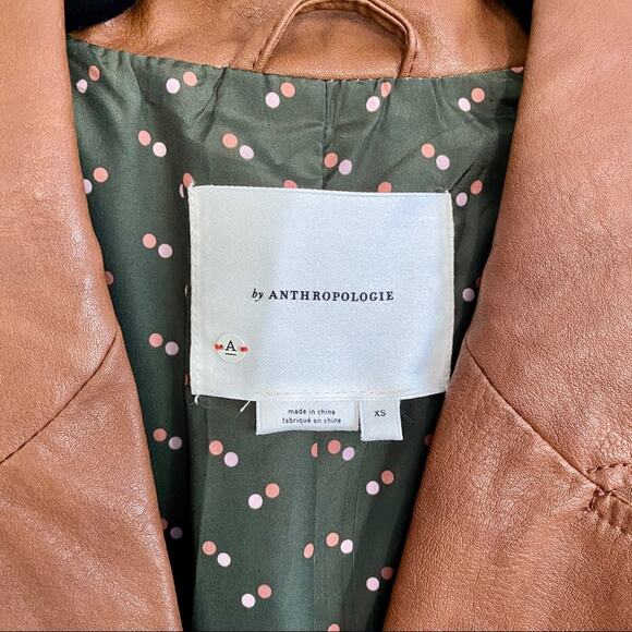 Anthropologie Hayden Embroidered Vegan Leather Jacket Size XS - Picture 2 of 8